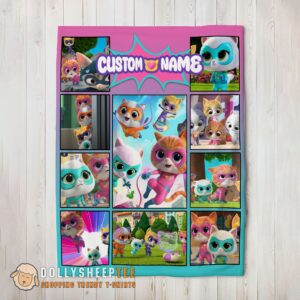 Awesome Disney SuperKitties Paw Power Squad Collage Blanket Fleece Customized Blanket