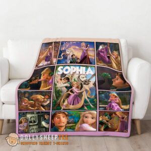 Alternative view of Awesome Disney Tangled Collage Blanket Fleece Customized Blanket
