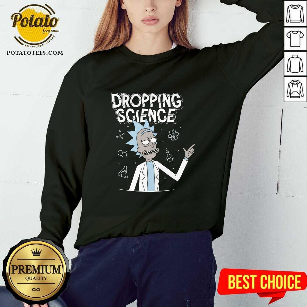 Dropping Science Rick and Morty T-shirt - Image 4