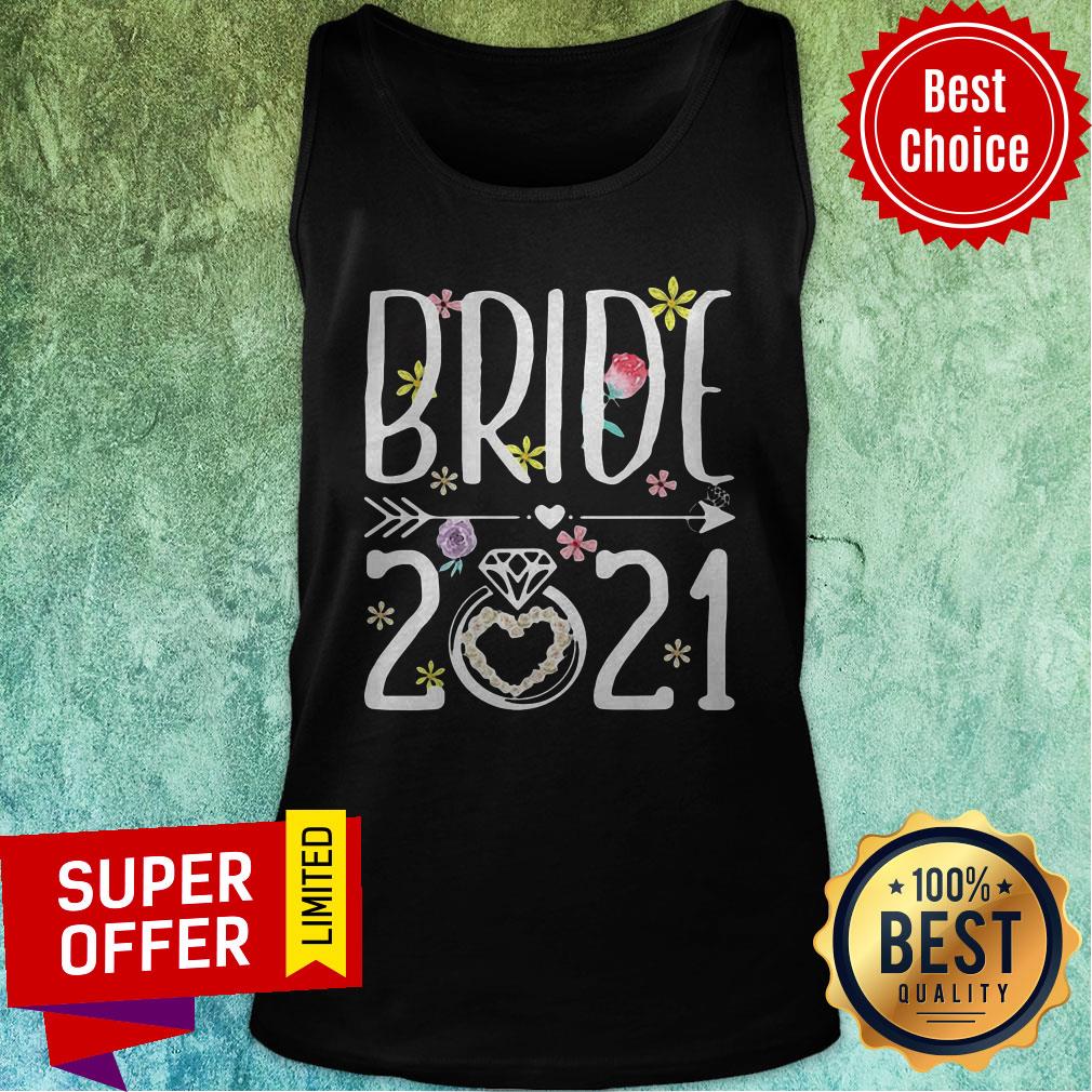 Official Bride 2021 Flower Shirt - Image 4
