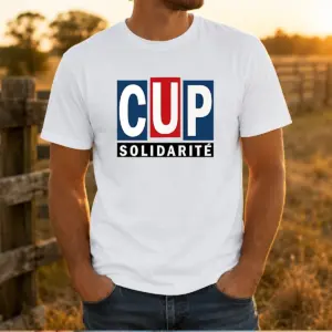 Pretty CUP Solidarity Red White Blue Logo Shirt