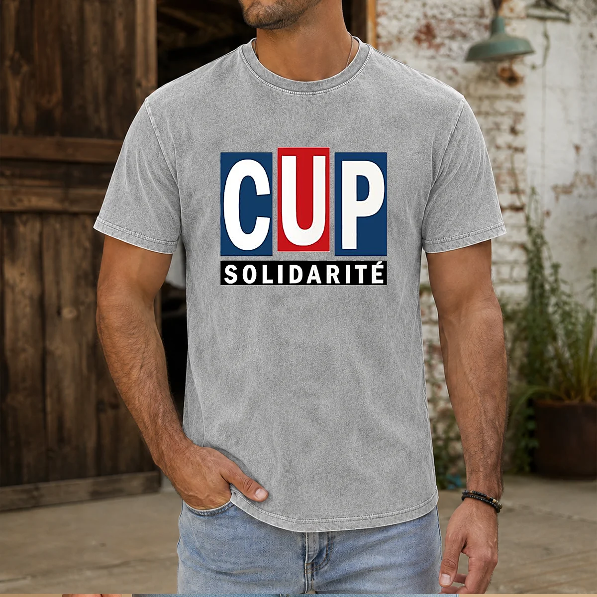 Pretty CUP Solidarity Red White Blue Logo Shirt - Image 9