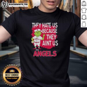 Official Los Angeles Angels Grinch Christmas They Hate Ain't Us T-Shirt