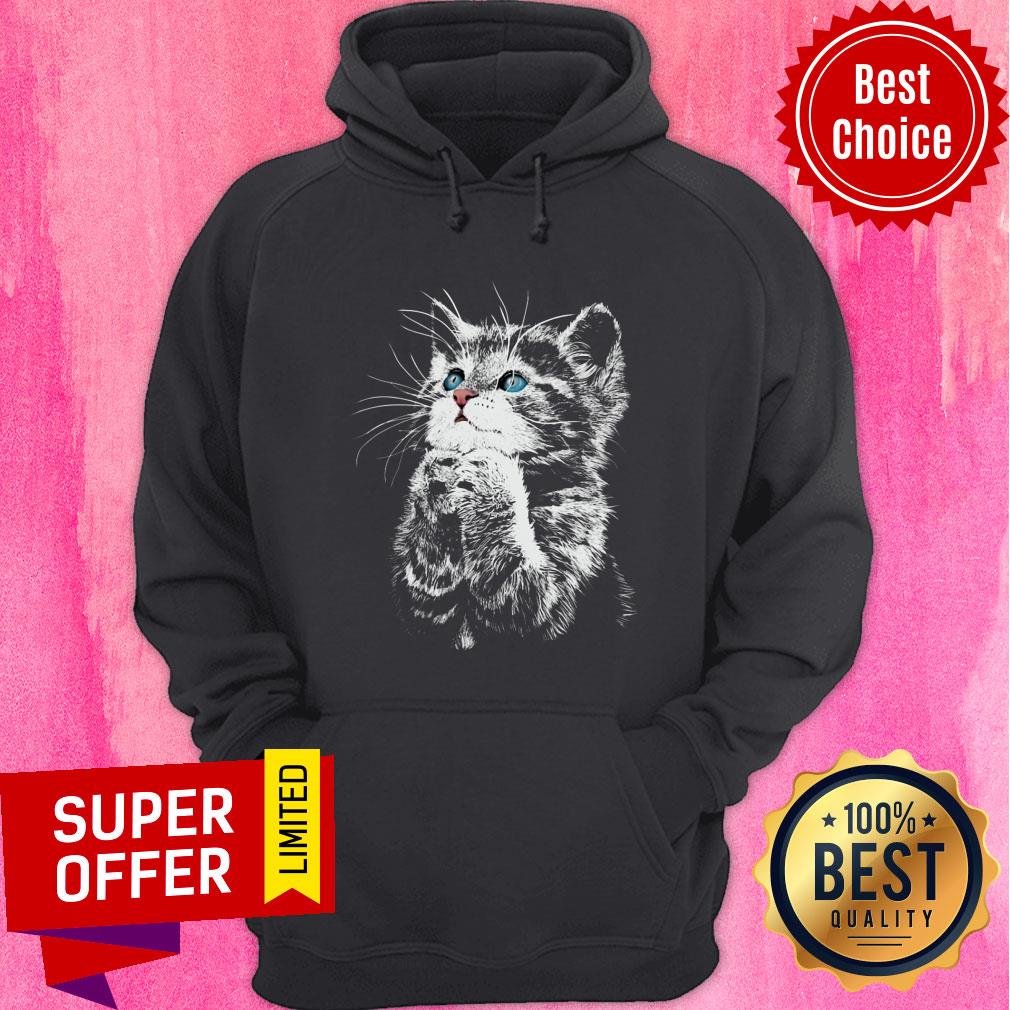 Official Cute Cat Pray Shirt - Image 5