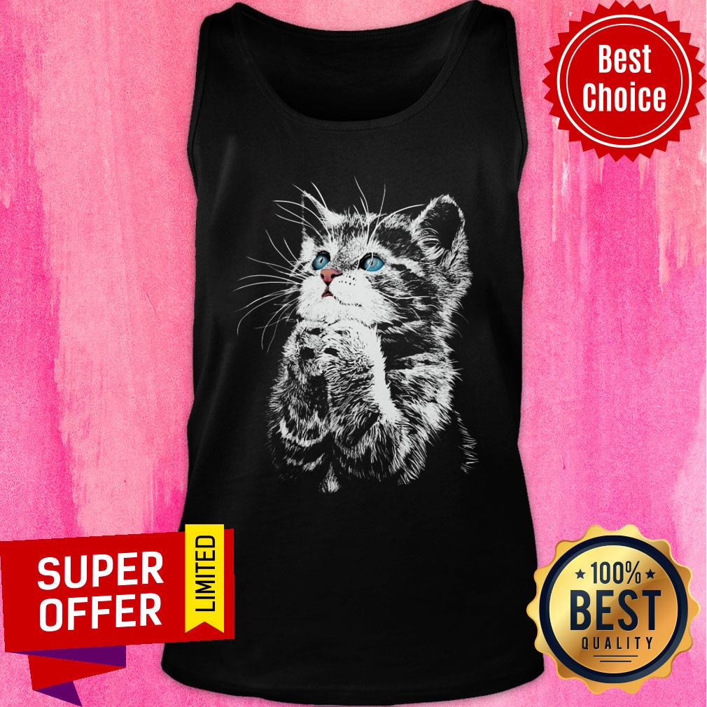 Official Cute Cat Pray Shirt - Image 3