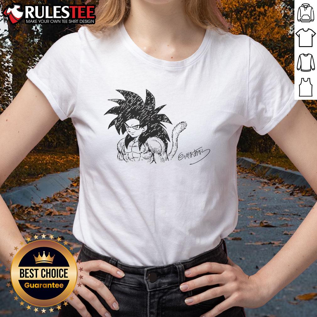 Awesome Goku Super Saiyan 4 Toriyama Akira Signature T-Shirt - Image 3