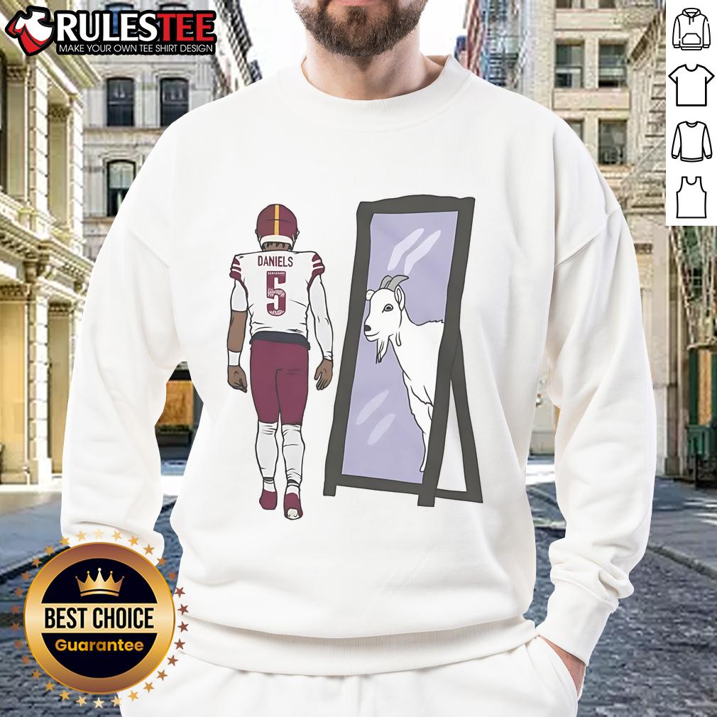 Awesome Jayden Daniels Mirror Goat T-Shirt - Image 5