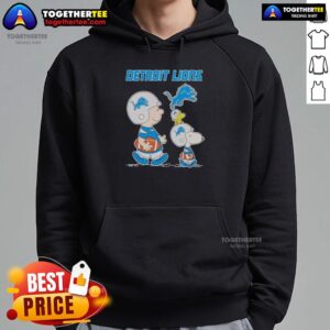 Alternative view of Nice Detroit Lions X Snoopy And Charlie Brown Detroit Lions T-Shirt
