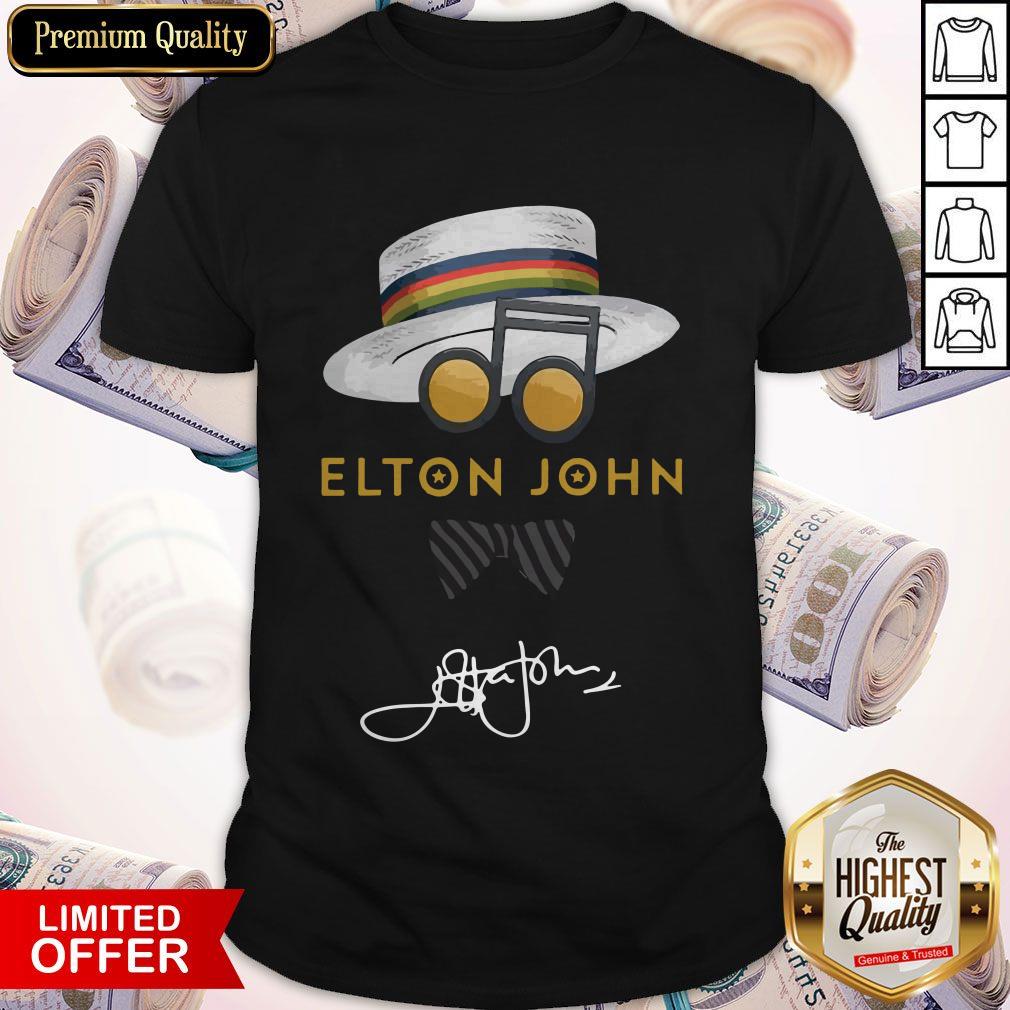 Nice Elton John Hat Signature Shirt