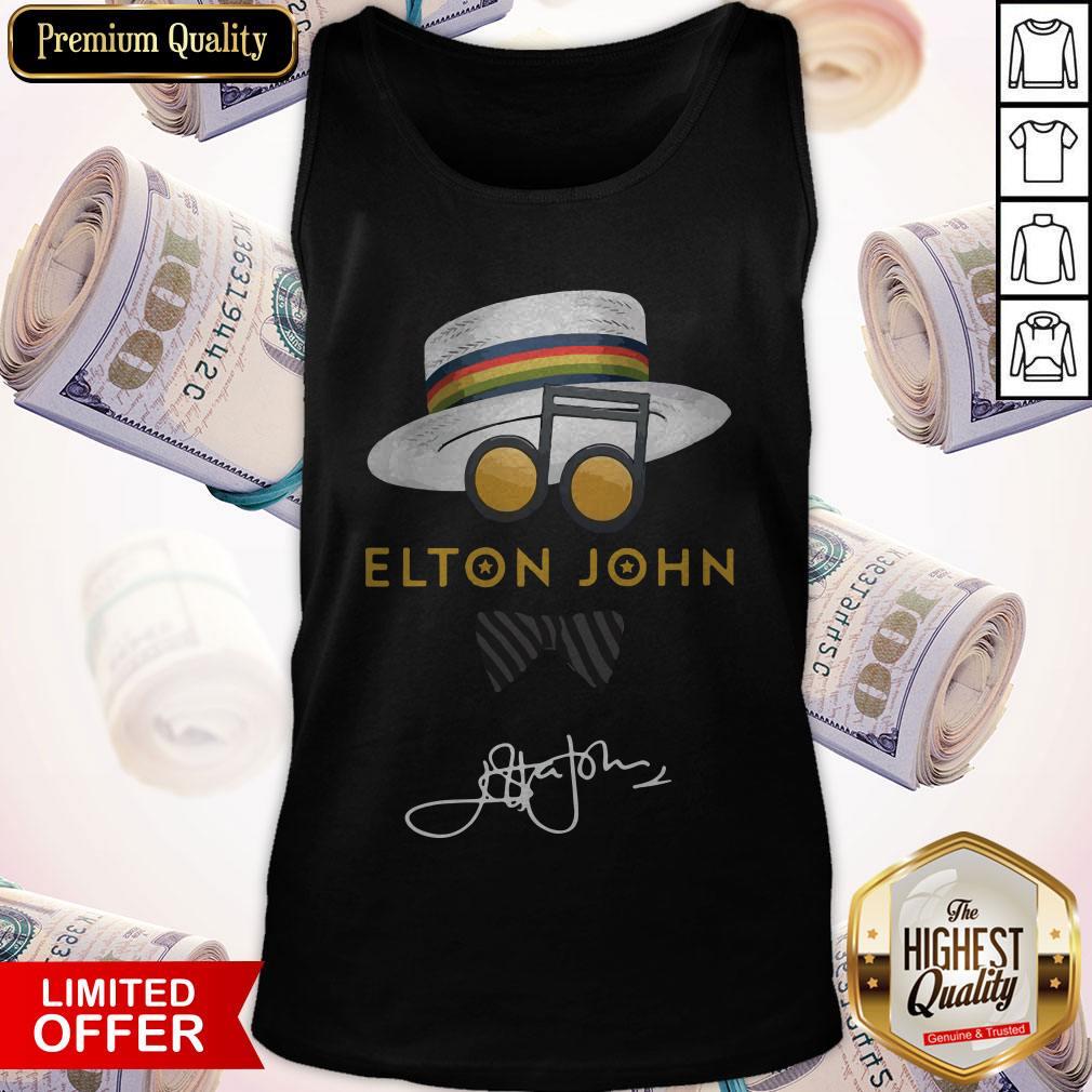Nice Elton John Hat Signature Shirt - Image 4