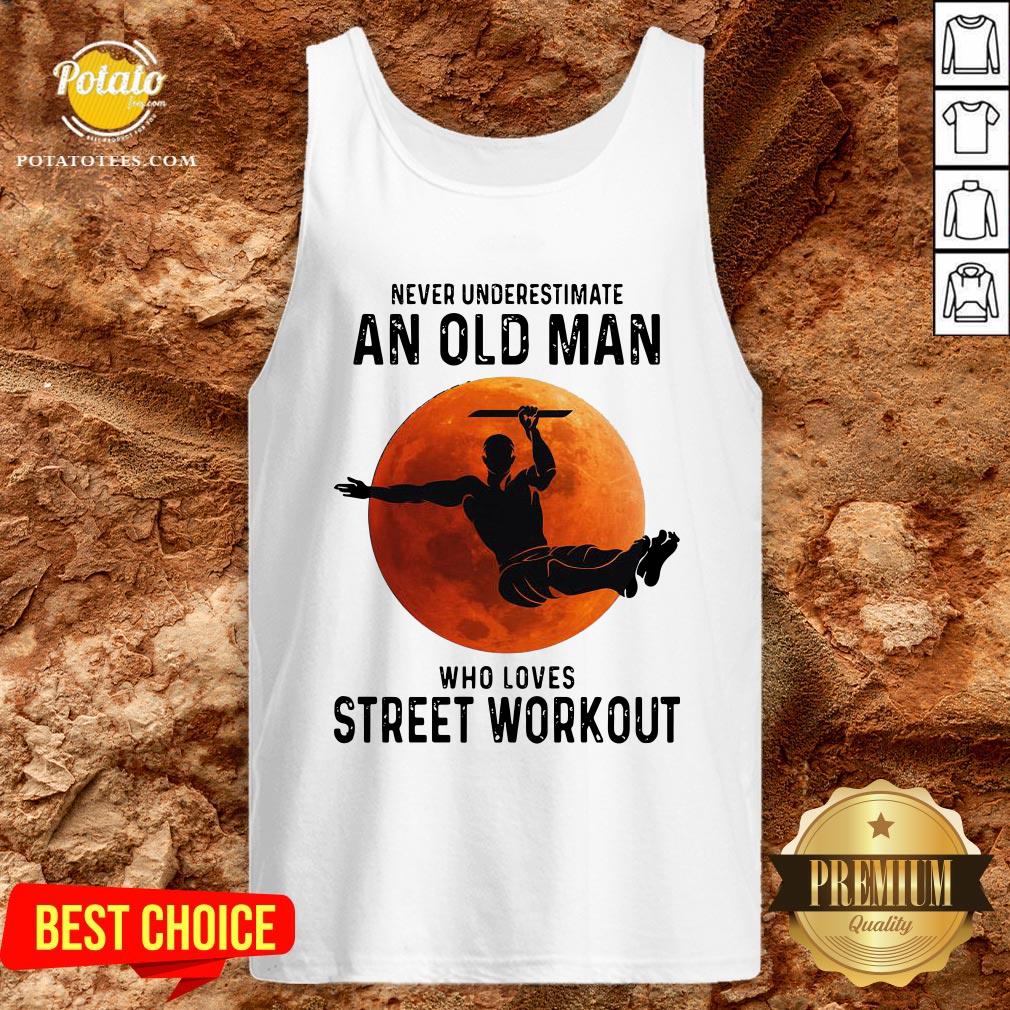Never Underestimate An Old Man Who Loves Street Workout Moon Shirt - Image 3