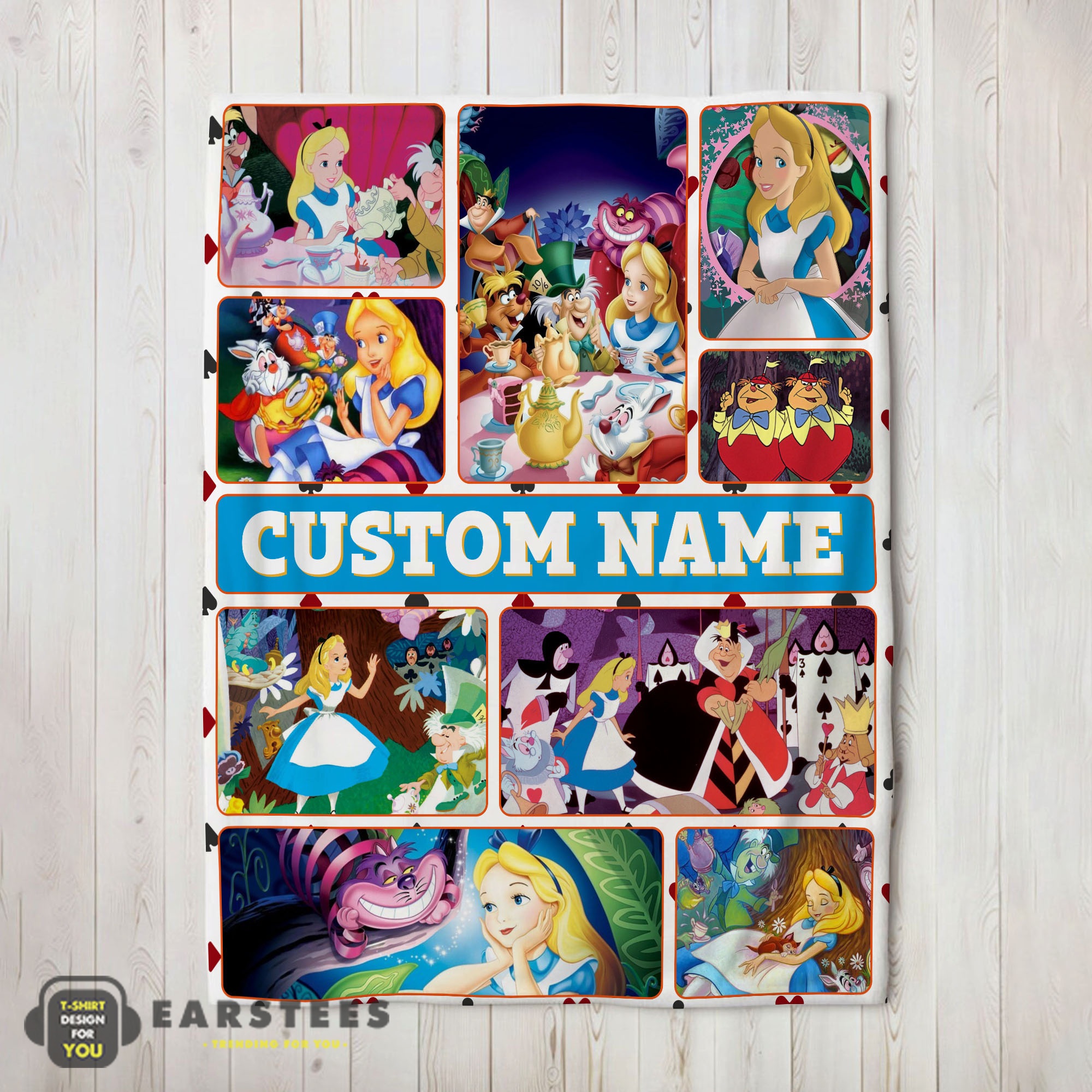 Good Disney Alice In Wonderland Adventure Collage Blanket Fleece Customized Blanket