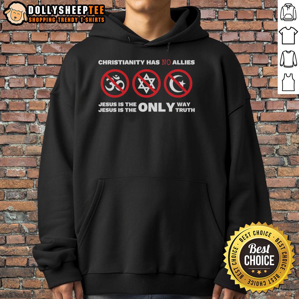 Official Christianity Has No Allies Jesus Is The Only Way Jesus Is The Only Truth T-Shirt - Image 2