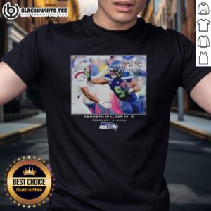 Nice Kenneth Walker III Seattle Seahawks NFL Flash Features Super Bowl LX T-Shirt