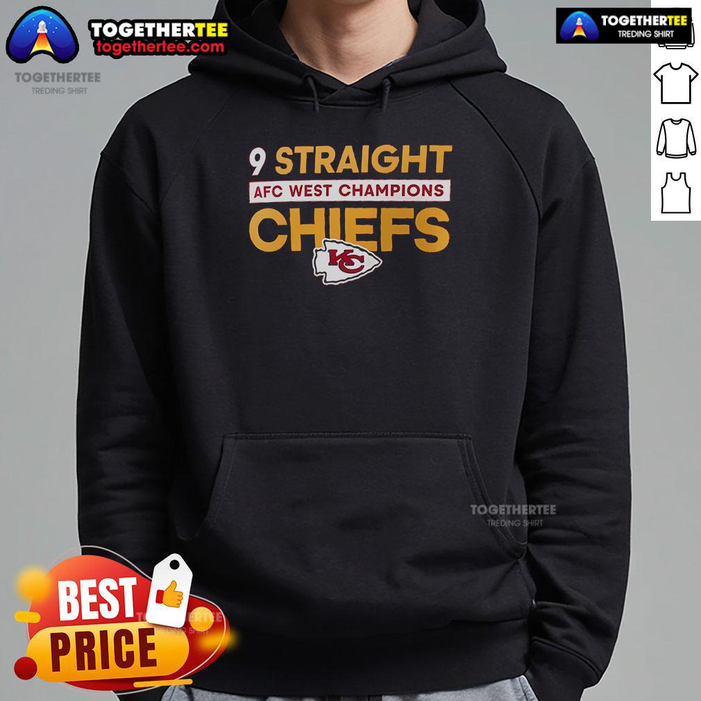 Official Kansas City Chiefs Nike Nine-Straight AFC West Division Champions T-Shirt - Image 2