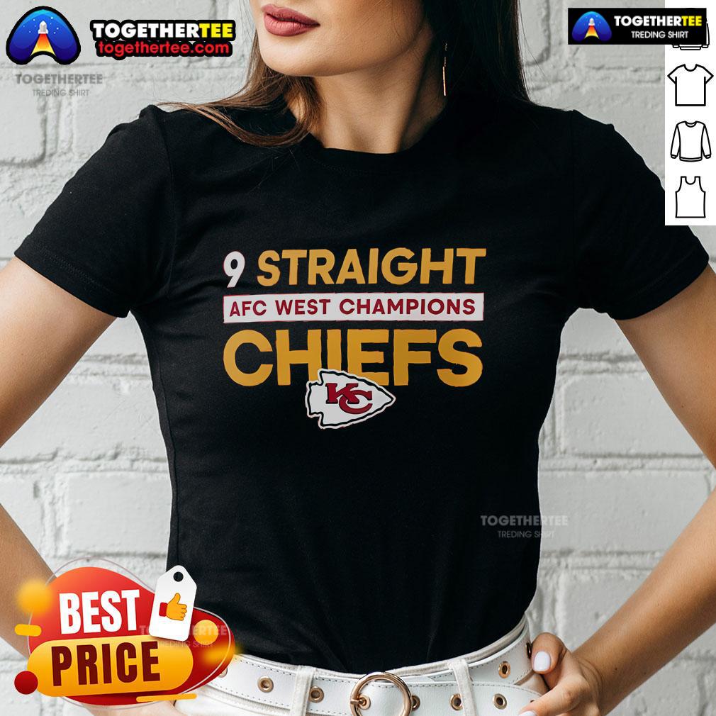 Official Kansas City Chiefs Nike Nine-Straight AFC West Division Champions T-Shirt - Image 3