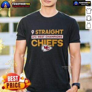 Official Kansas City Chiefs Nike Nine-Straight AFC West Division Champions T-Shirt