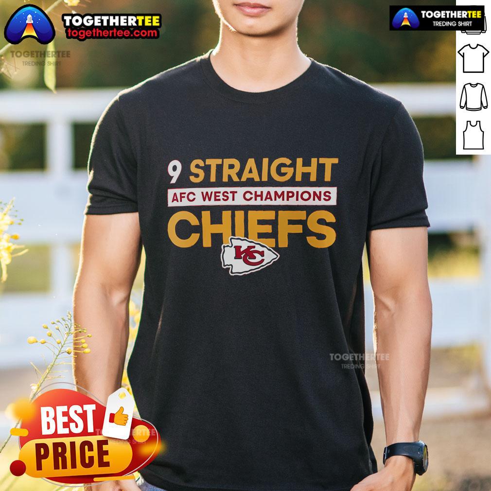 Official Kansas City Chiefs Nike Nine-Straight AFC West Division Champions T-Shirt