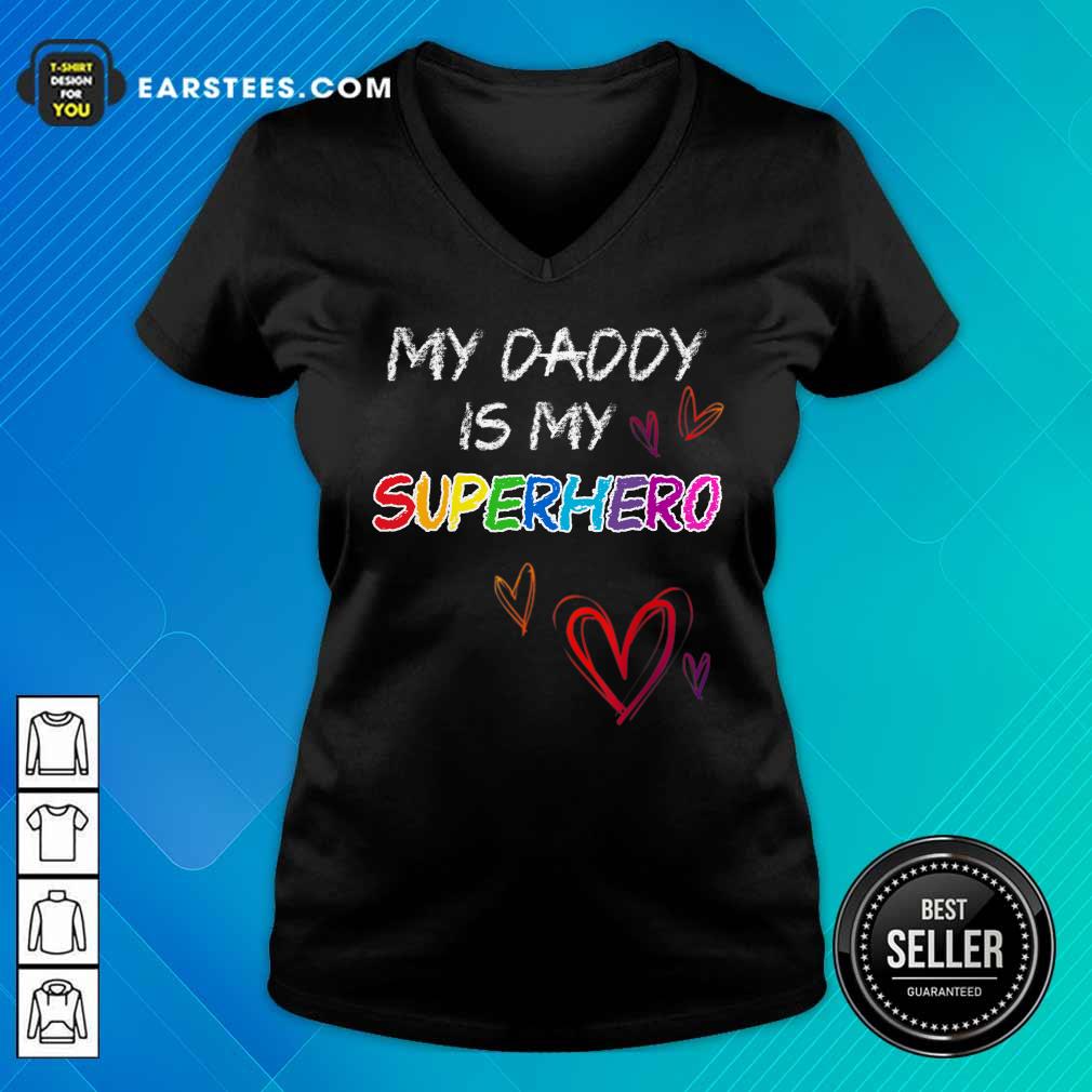 My Daddy Is My Superhero Heart Shirt - Image 5