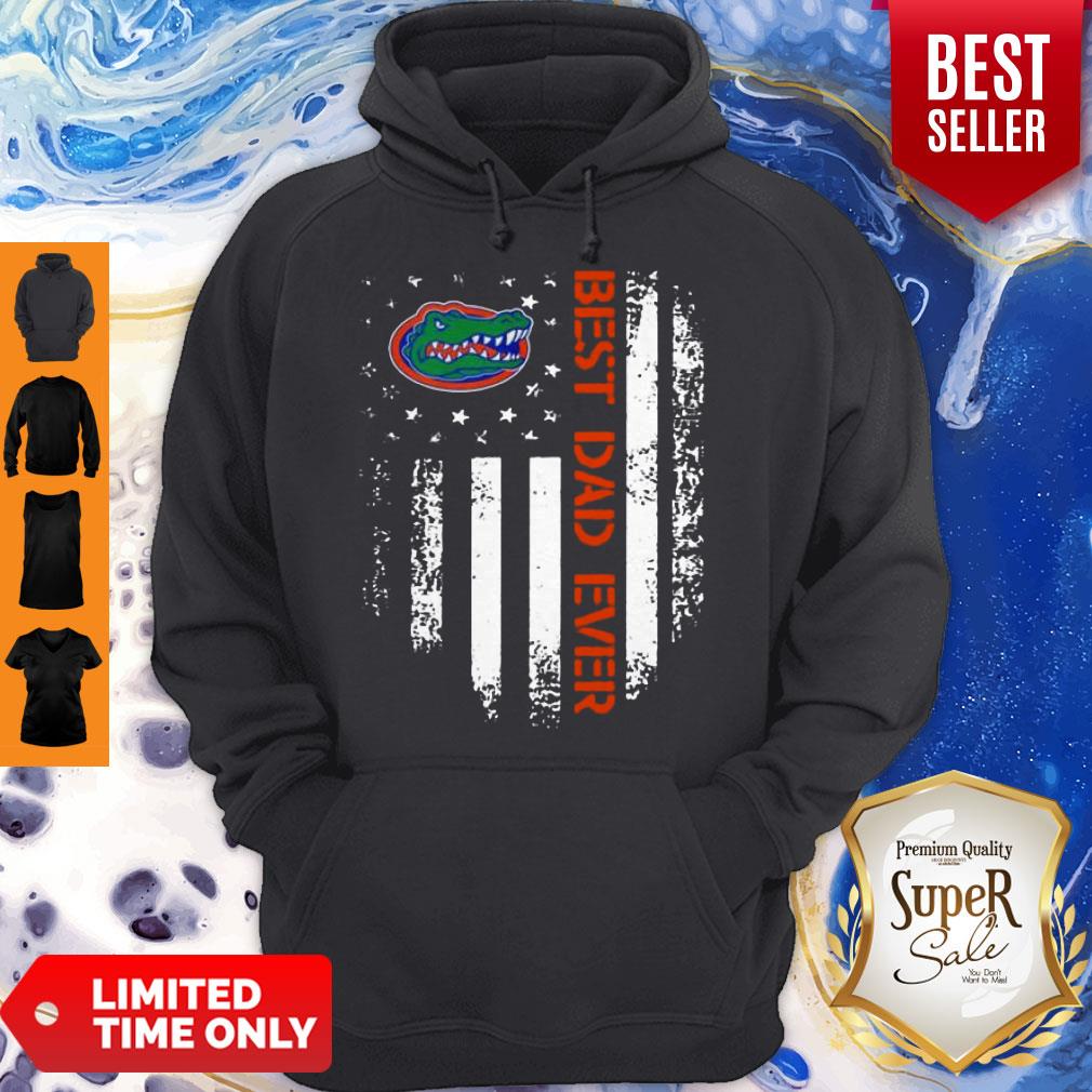 Top Florida Gators Best Dad Ever America Flag Shirt - Image 2