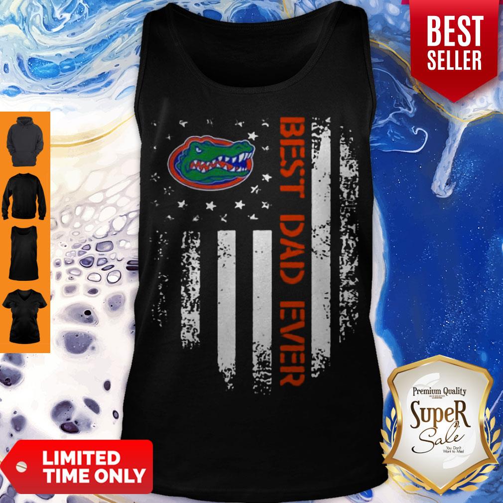 Top Florida Gators Best Dad Ever America Flag Shirt - Image 4