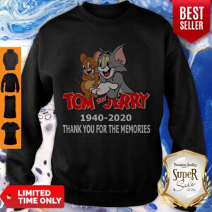 Alternative view of Tom And Jerry Cartoon Series 1940-2020 Thank You For The Memories Shirt