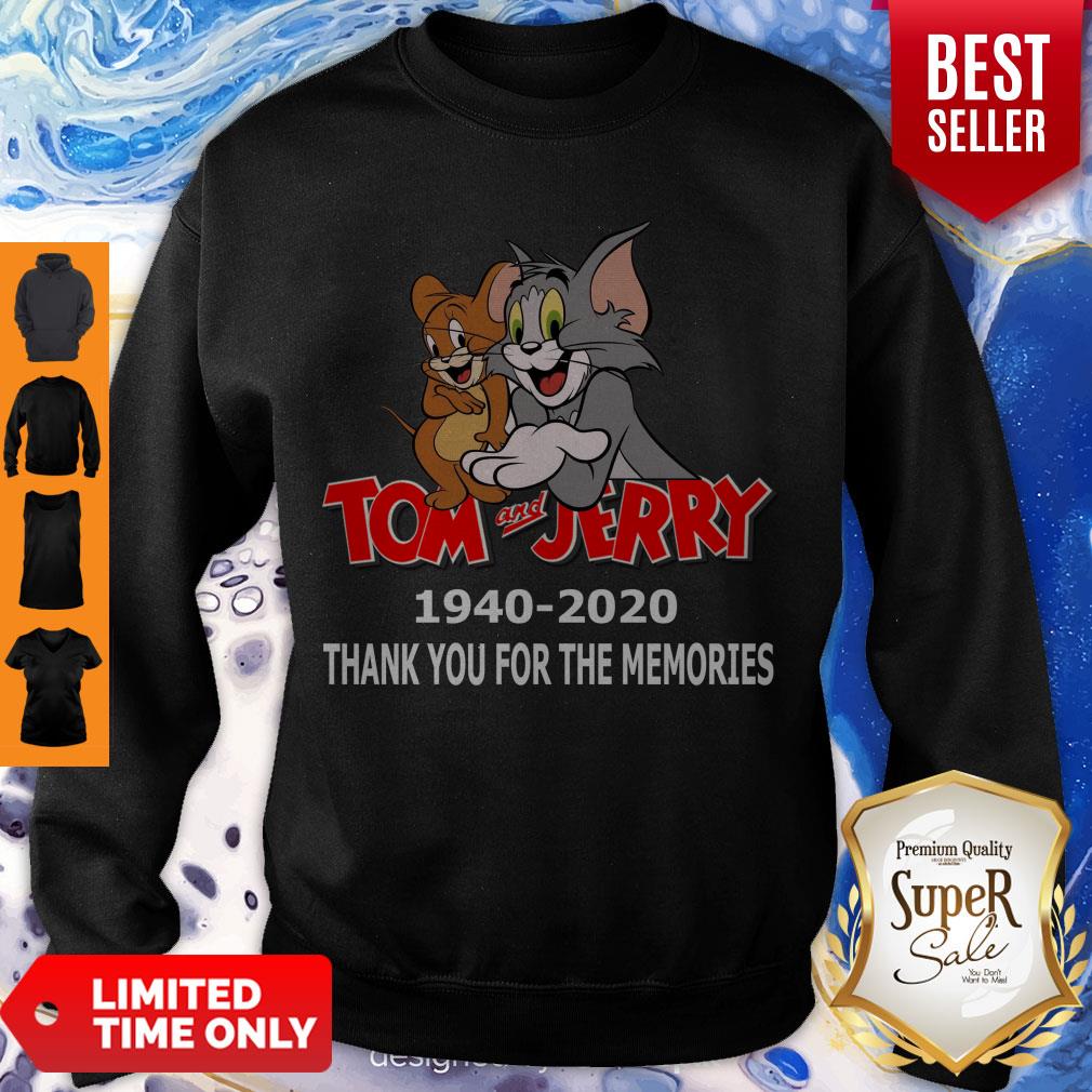 Tom And Jerry Cartoon Series 1940-2020 Thank You For The Memories Shirt - Image 2
