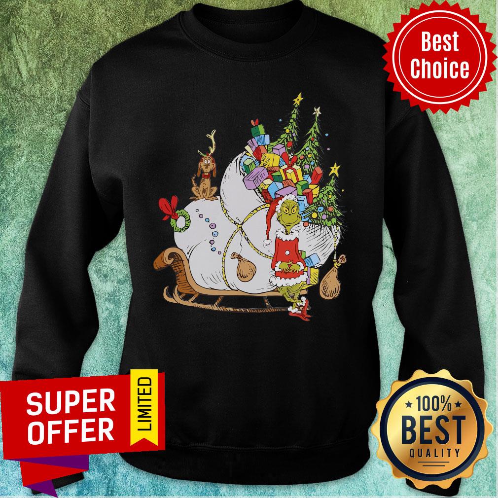 Funny Santa Grinch And Max Merry Christmas Shirt - Image 3