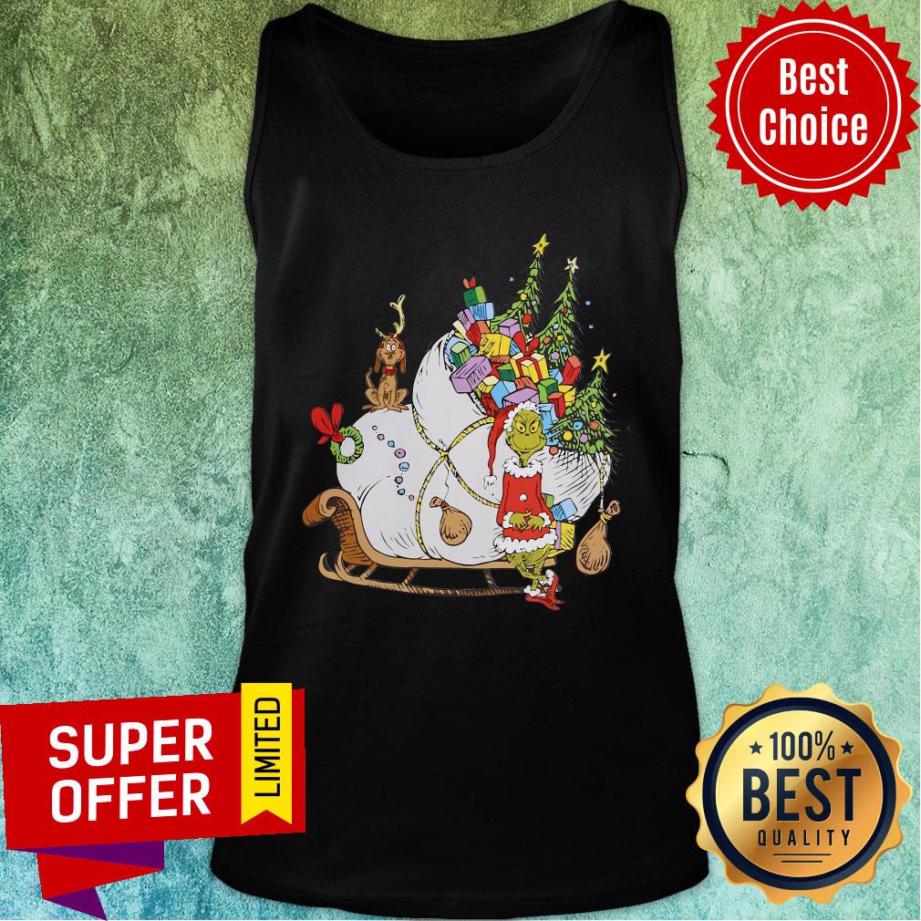 Funny Santa Grinch And Max Merry Christmas Shirt - Image 4