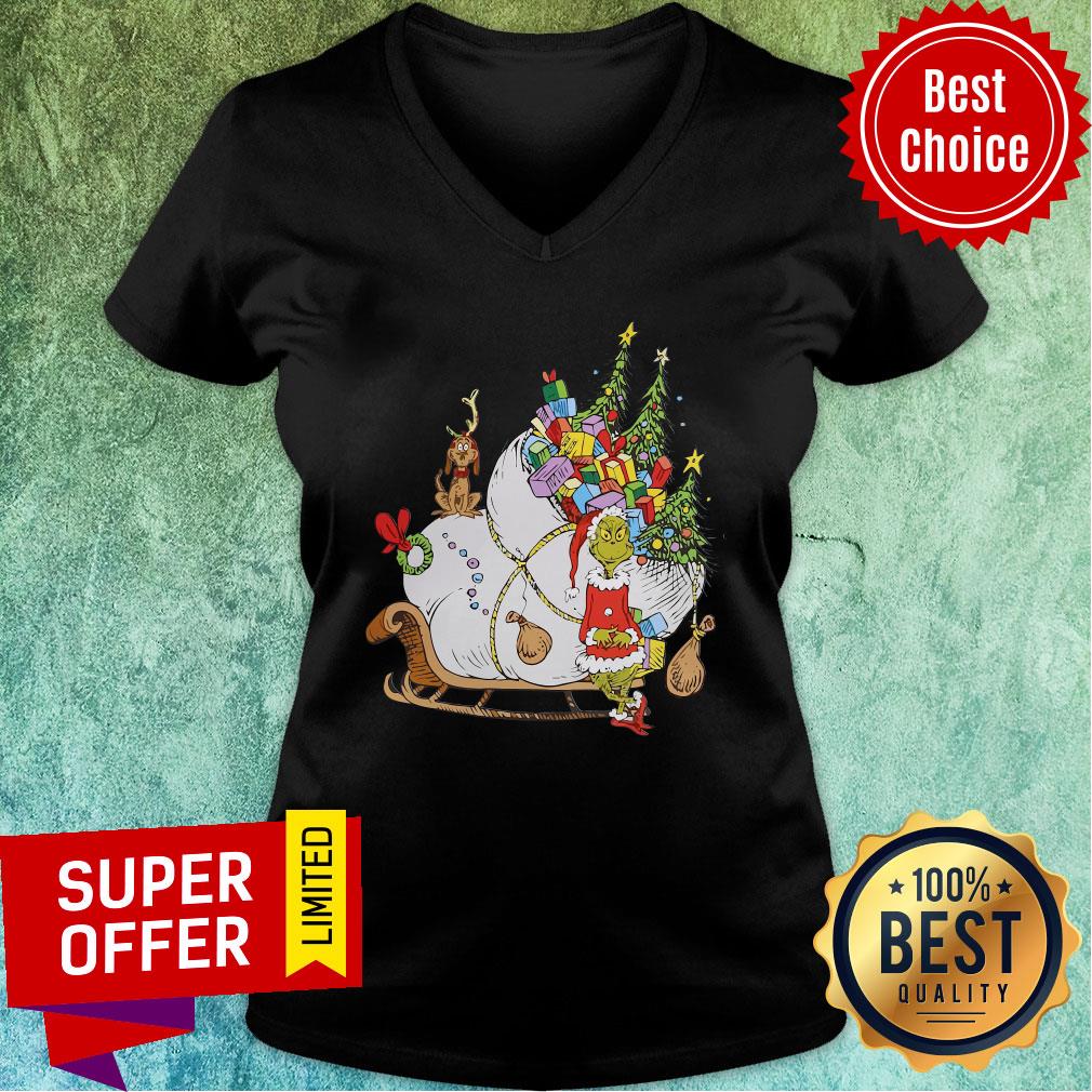 Funny Santa Grinch And Max Merry Christmas Shirt - Image 5