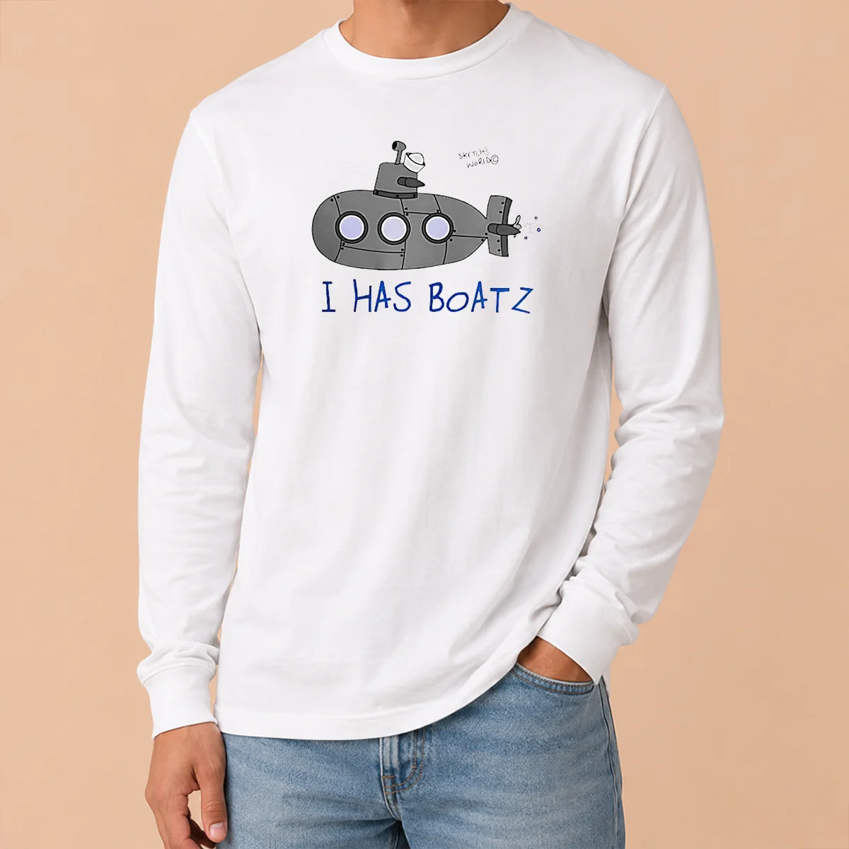 Good Premium Submarine I Has Boatz Cartoon Meme Shirt - Image 6