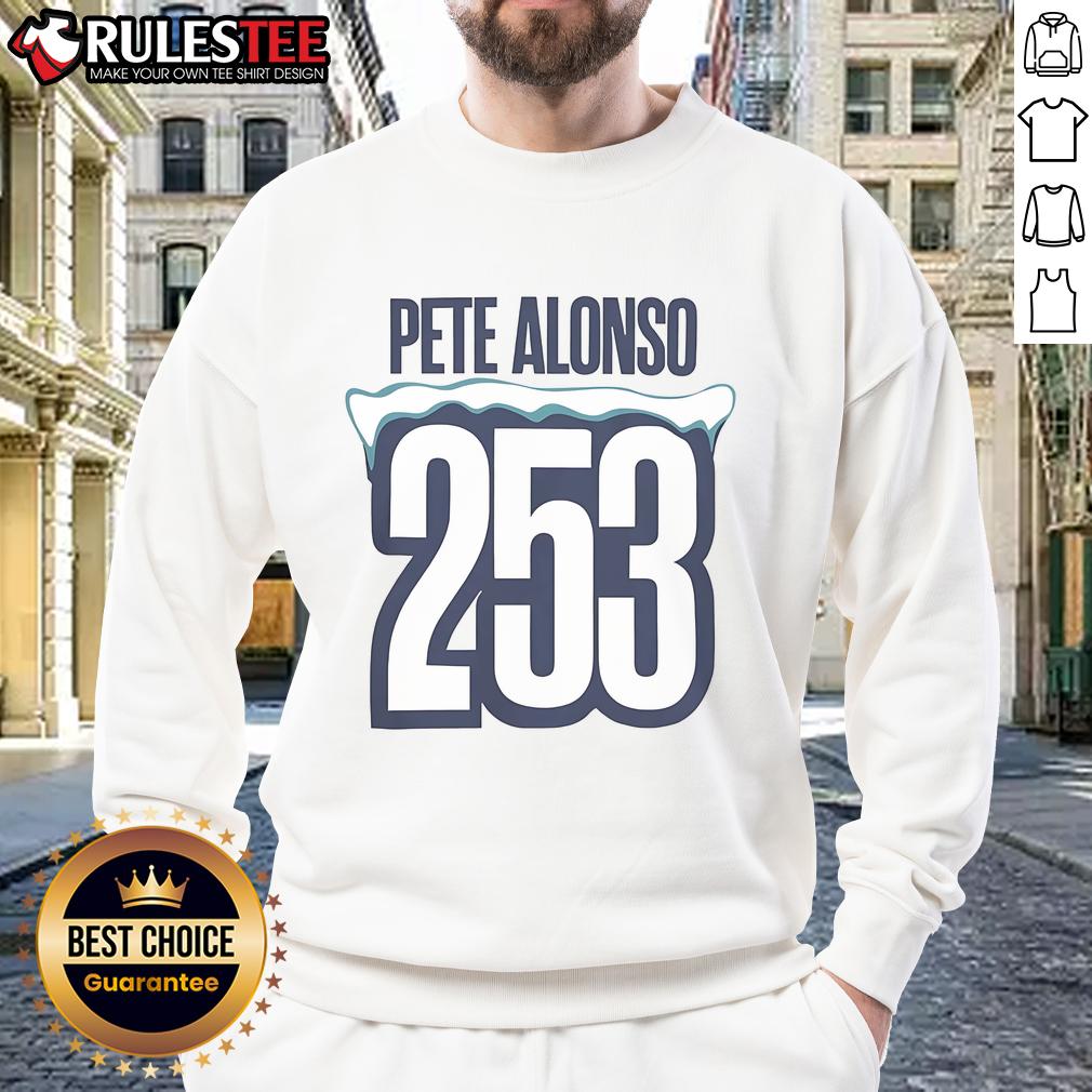 Nice Pete Alonso 253 Home Run New York Mets T-Shirt - Image 5