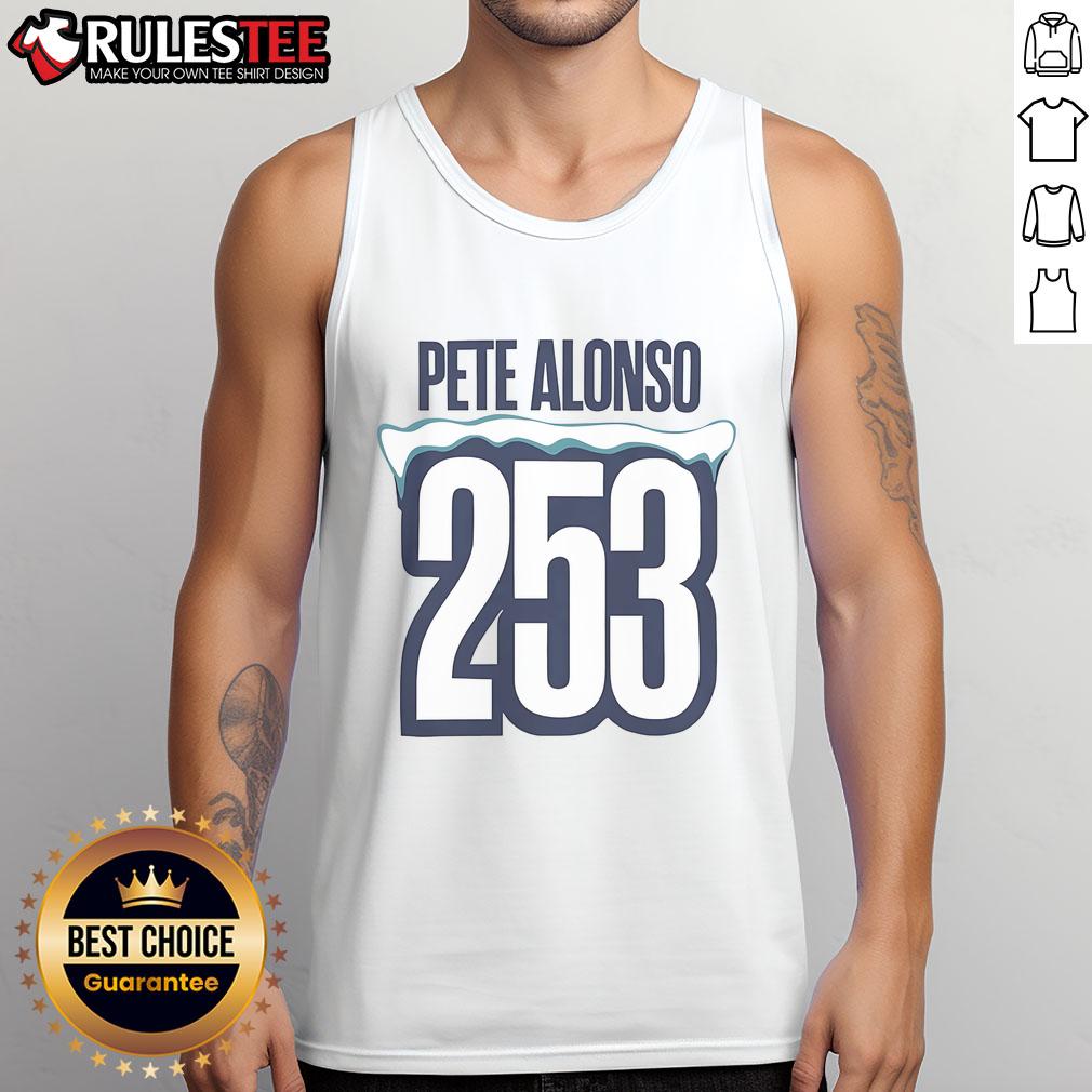 Nice Pete Alonso 253 Home Run New York Mets T-Shirt - Image 4