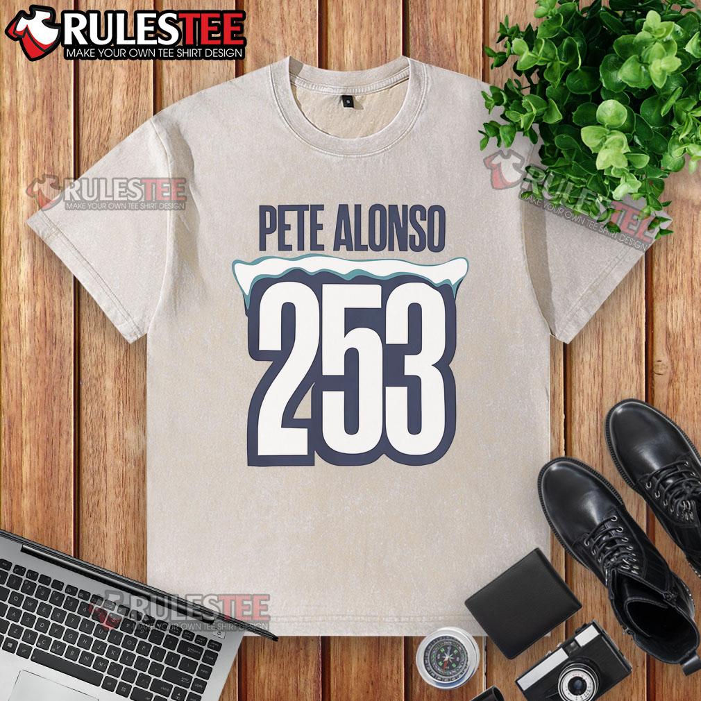 Nice Pete Alonso 253 Home Run New York Mets T-Shirt - Image 6