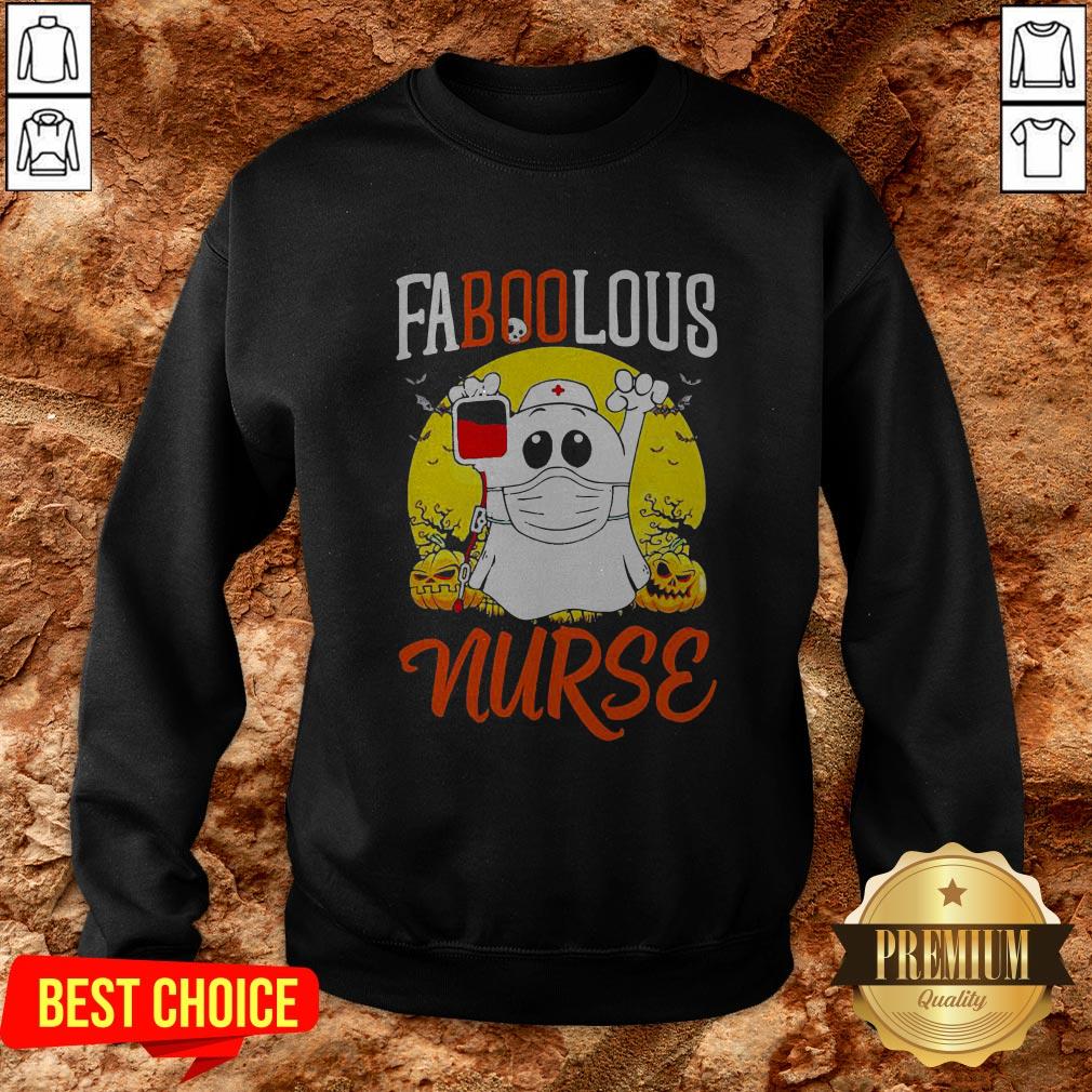 Boo Ghost Faboolous Nurse Halloween Shirt - Image 4