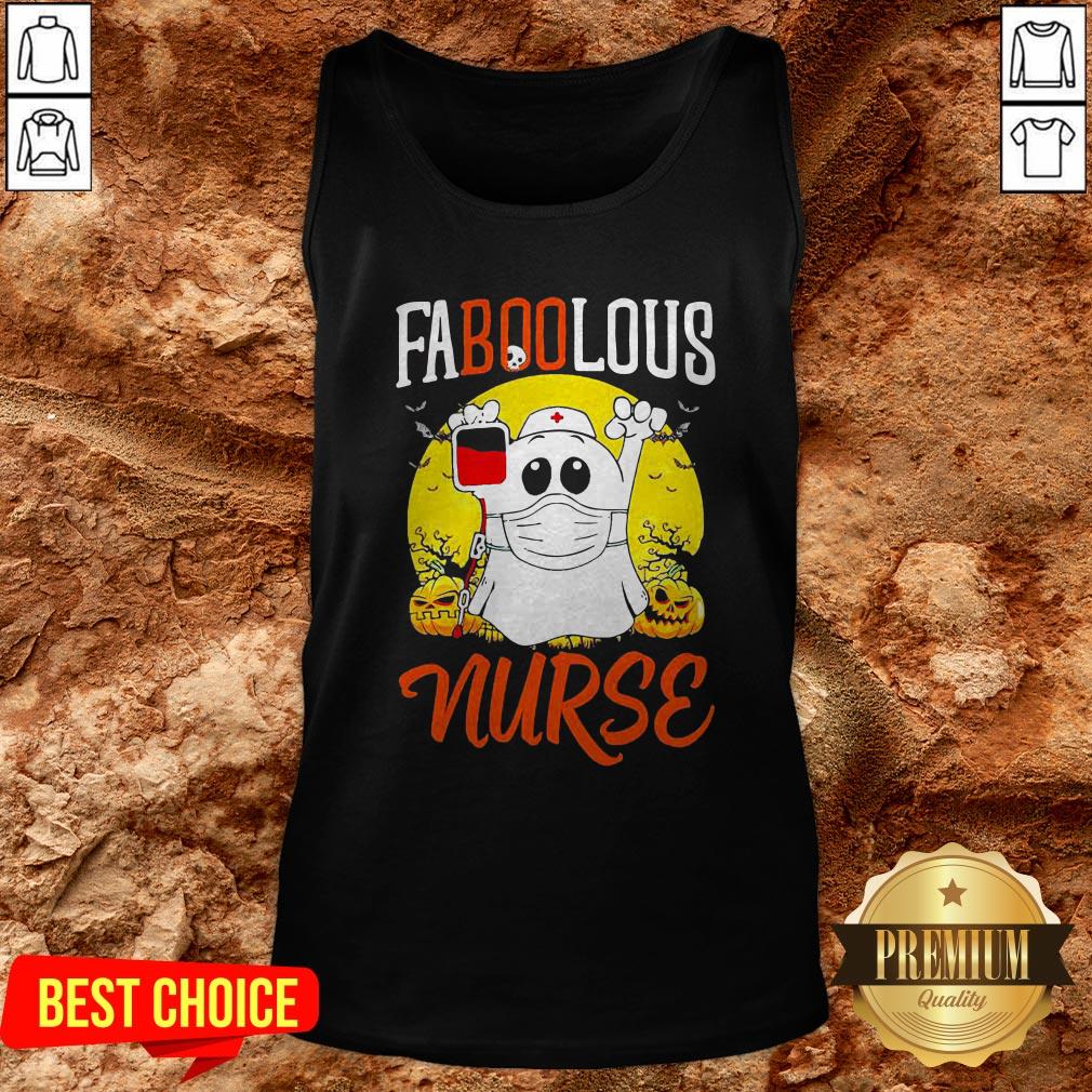 Boo Ghost Faboolous Nurse Halloween Shirt - Image 3