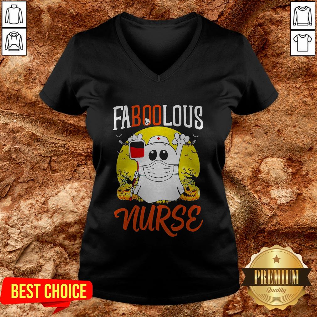 Boo Ghost Faboolous Nurse Halloween Shirt - Image 2