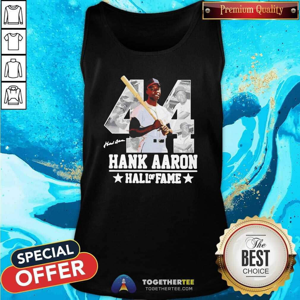 Perfect Hank Aaron 44 HOF Milwaukee Atlanta Baseball Jersey Hammer Aaron T-Shirt - Image 3