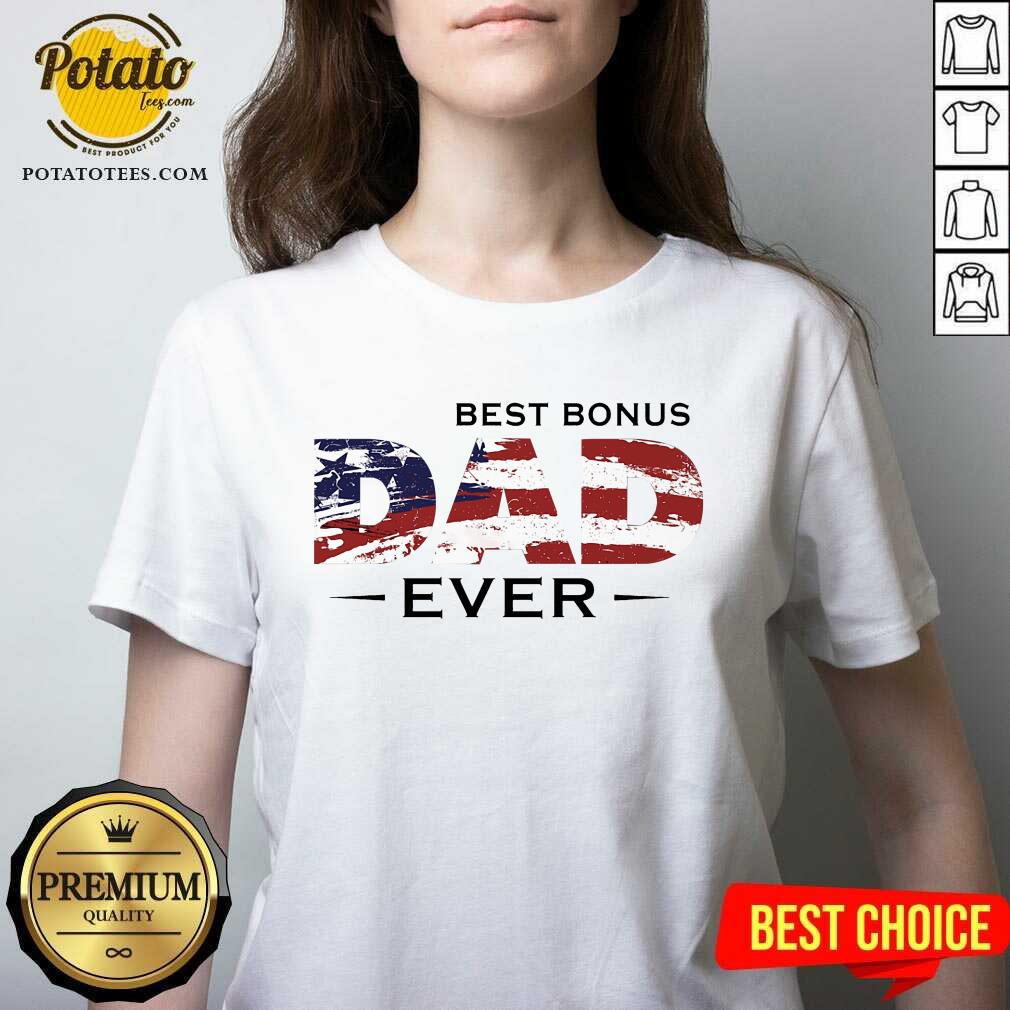Best Bonus Dad Ever 4th Of July Shirt - Image 3