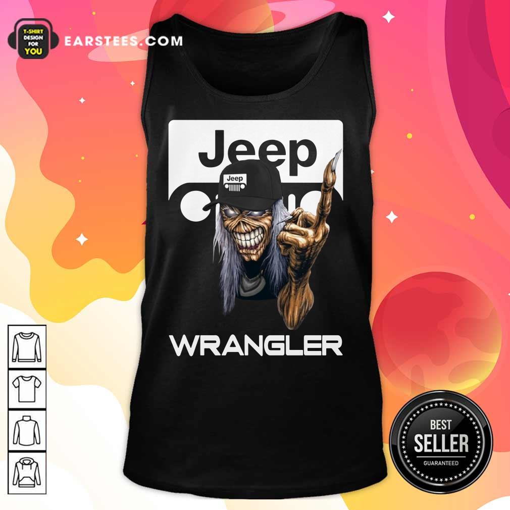 Iron Maiden Skull Hug Jeep Wrangler Logo Shirt - Image 2