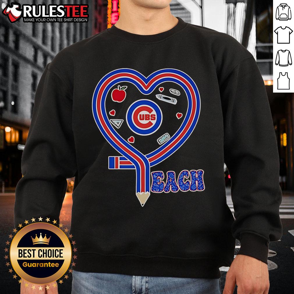 Nice Chicago Cubs Teach Love Teaching T-Shirt - Image 5