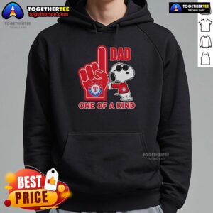 Alternative view of Nice Snoopy Texas Rangers #1 Dad One Of A Kind T-Shirt
