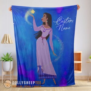Perfect Disney Wish Asha Princess Blanket Fleece Customized Blanket