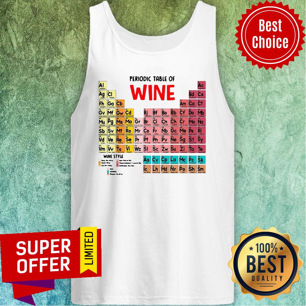 Nice The Chemistry Periodic Table Of Wine Shirt - Image 4