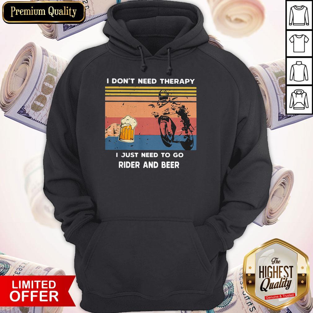 I Don’t Need Therapy I Just Need To Go Rider And Beer Vintage Shirt - Image 5