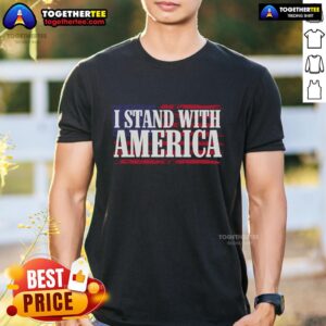 Premium I Stand With America American Flag T-Shirt