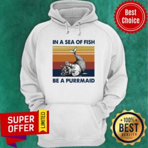 Alternative view of Cat In A Sea Of Fish Be A Purrmaid Vintage Shirt