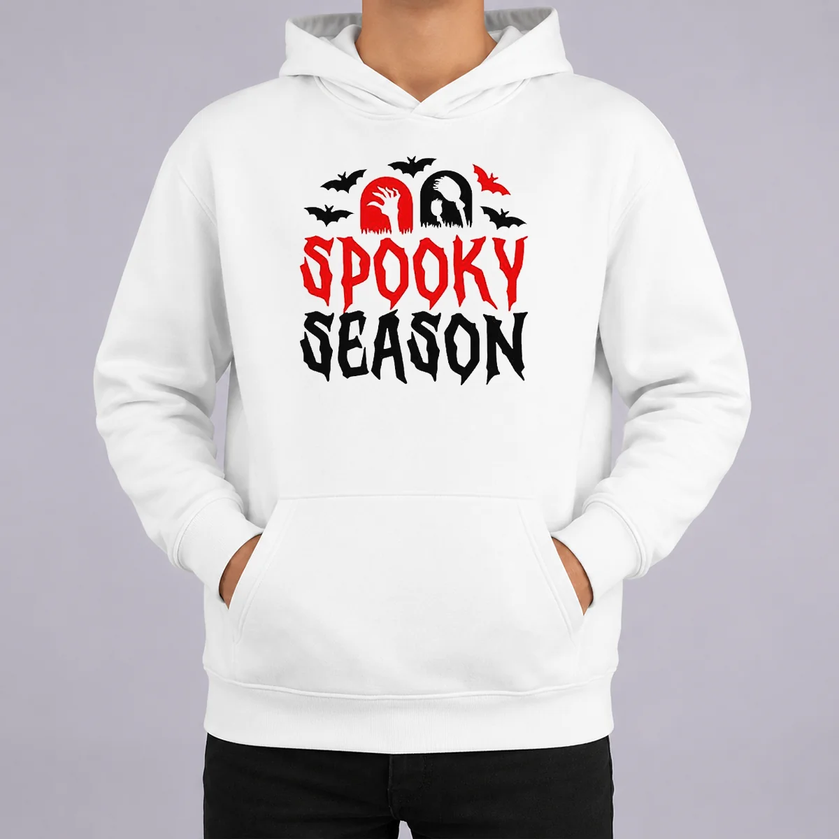 Happy Funny Spooky Season Halloween Bats Witch Broom Zombie Shirt - Image 5