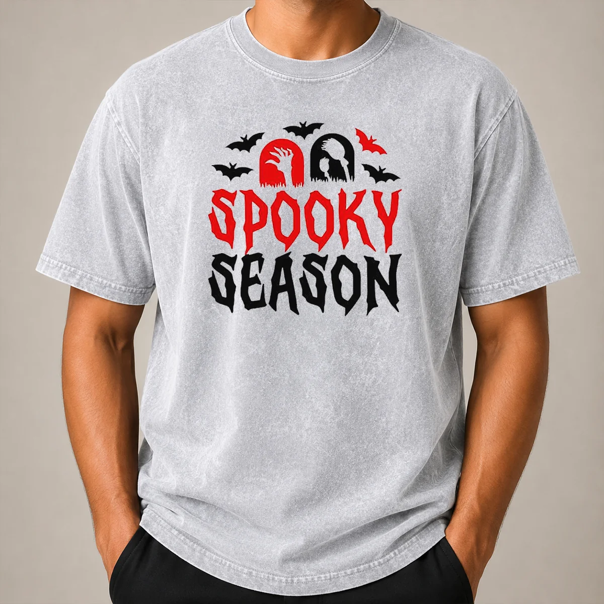Happy Funny Spooky Season Halloween Bats Witch Broom Zombie Shirt - Image 8