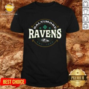 Baltimore Ravens Black St. Patrick's Day Lucky T-Shirt